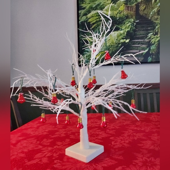 White Tree with Holiday Decorations - Picture 5 of 6